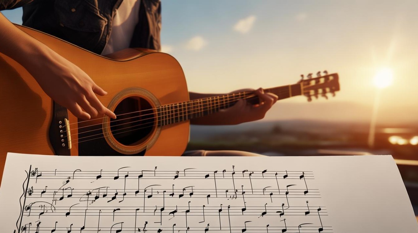 海闊天空吉他彈唱譜，海闊天空吉他彈唱譜F調(diào)