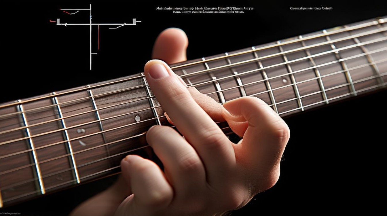 吉他掃弦左手，吉他掃弦左手怎么按品圖解